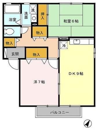 ファミール坂口Ａの物件間取画像